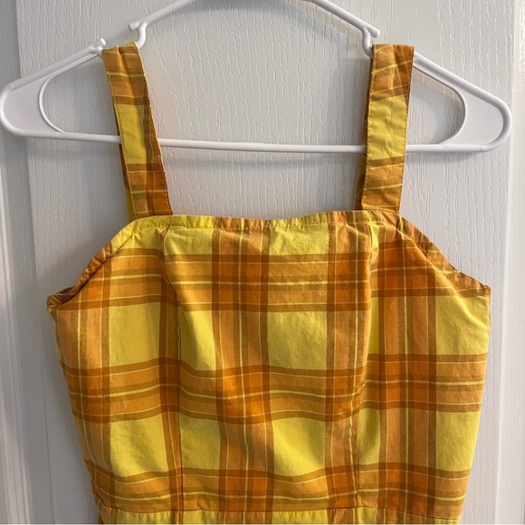 Vintage Y2K 90s Arizona Preppy Plaid Orange Mini Dress Small Clueless Academia - Picture 11 of 11